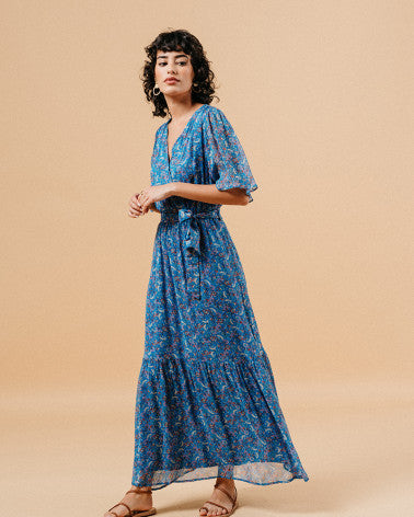 Marissa Blue Floral Dress