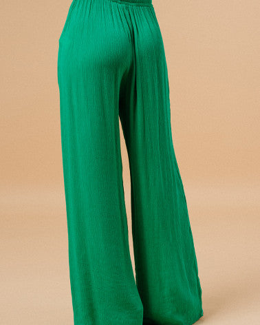 Green Wide Pants