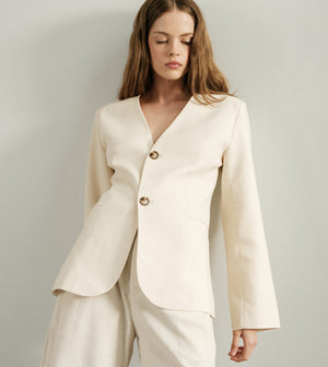 Linen Beige Blazer