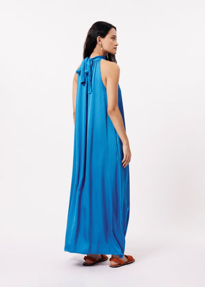 Blue Alberya Satin Dress