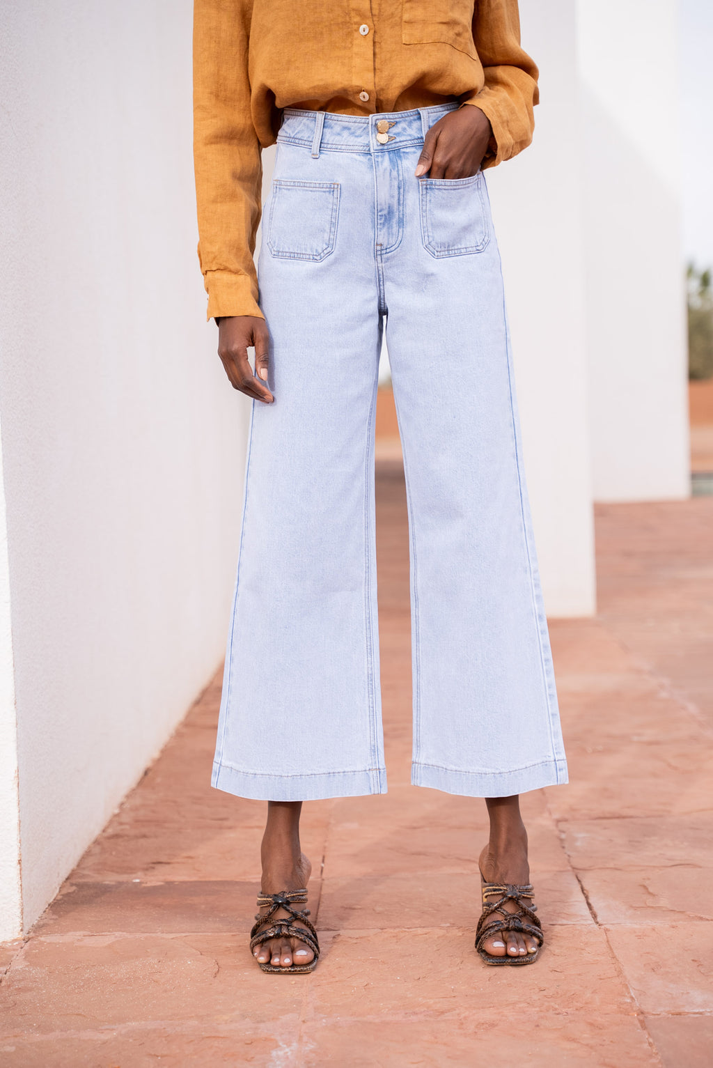 Sky Flare Jeans Ankle- Light Weigh