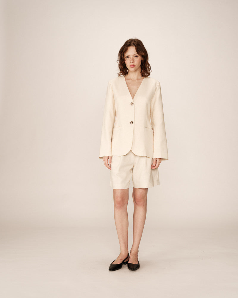 Linen Beige Blazer