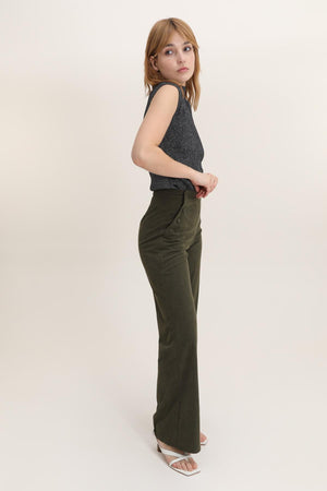 Velvet buttoned pants