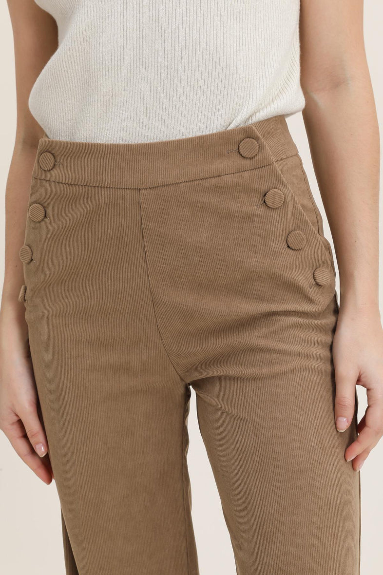Velvet buttoned pants