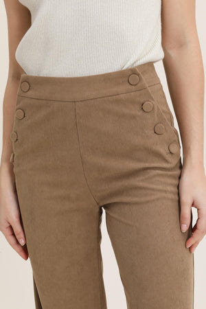 Velvet buttoned pants