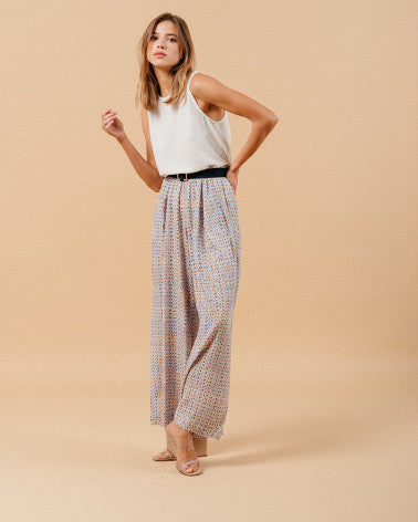 Graphic wide Trousers