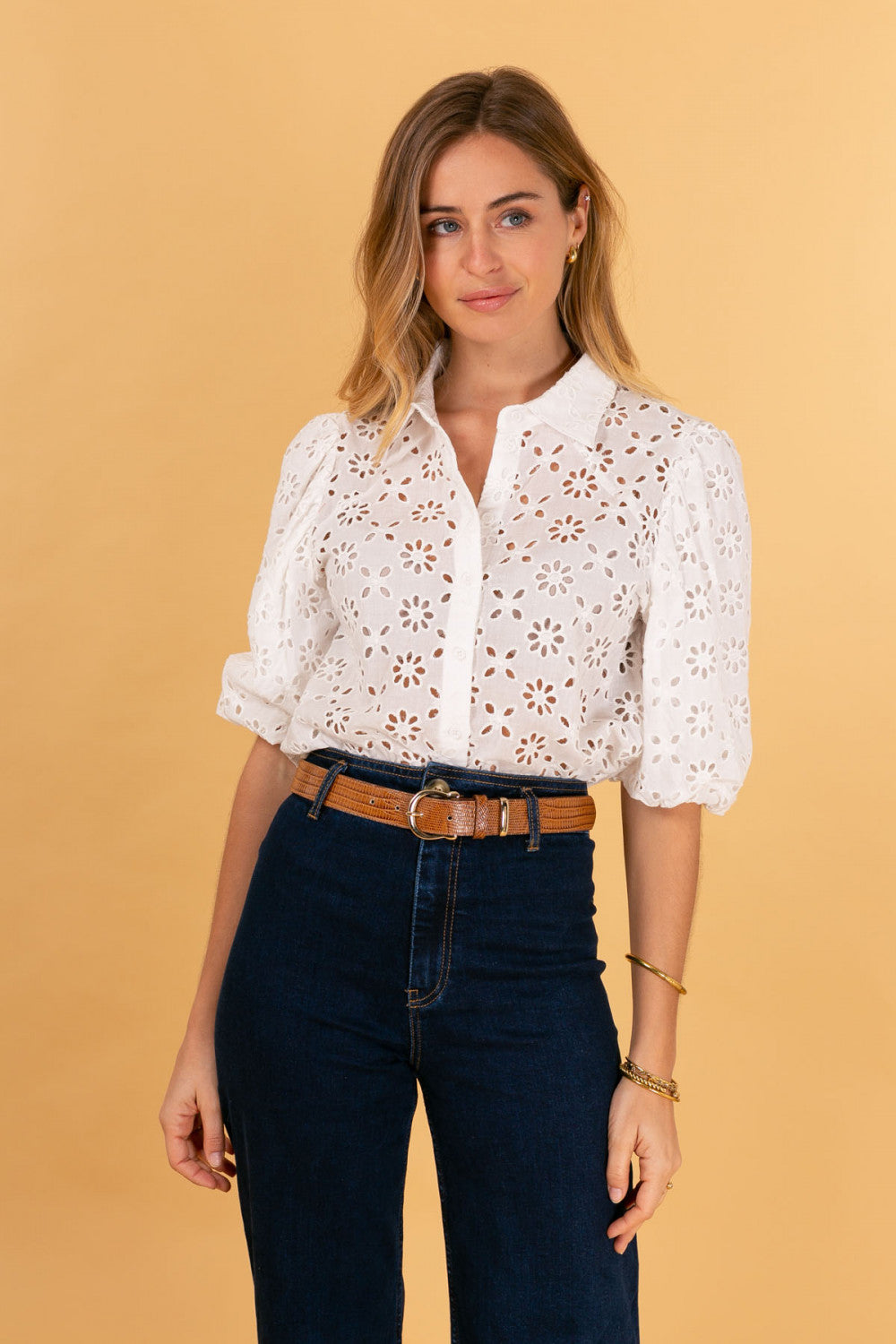 Top Cotton lace off white
