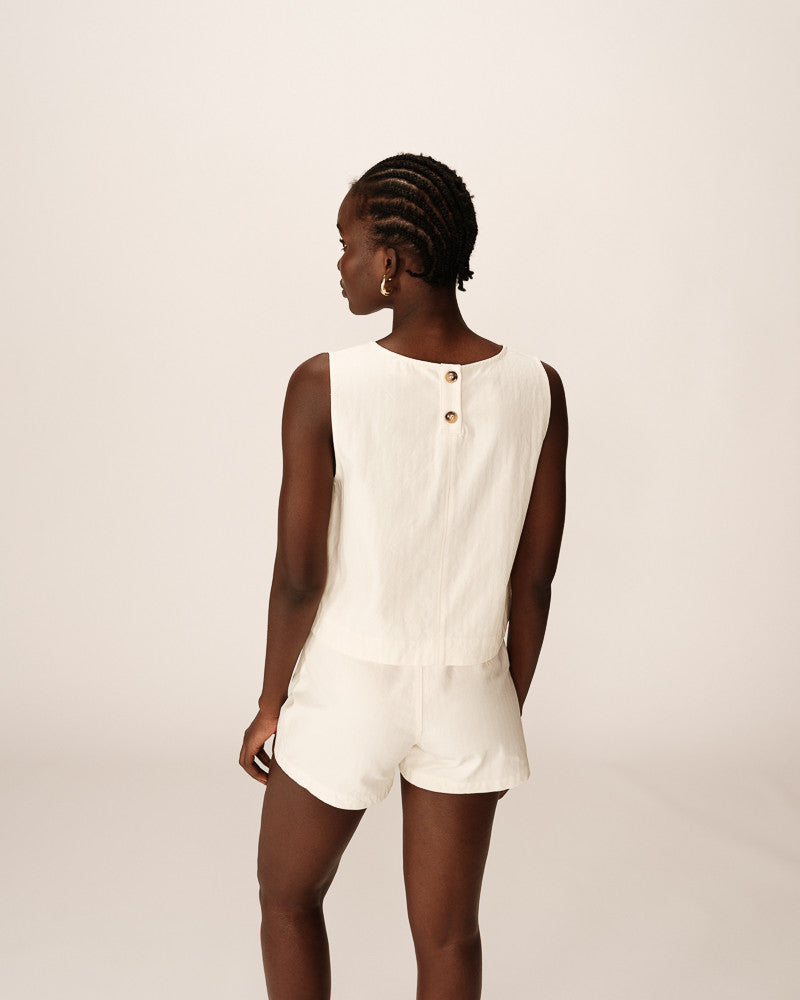 Ecru Cotton Pino Top