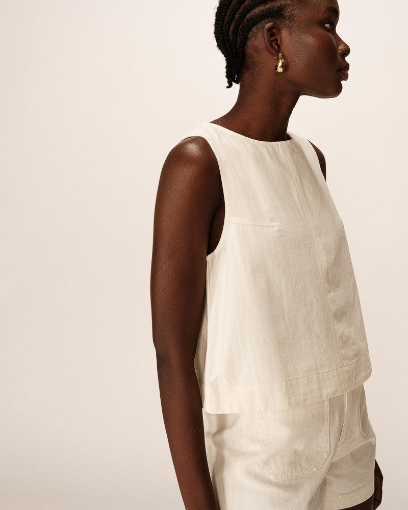 Ecru Cotton Pino Top