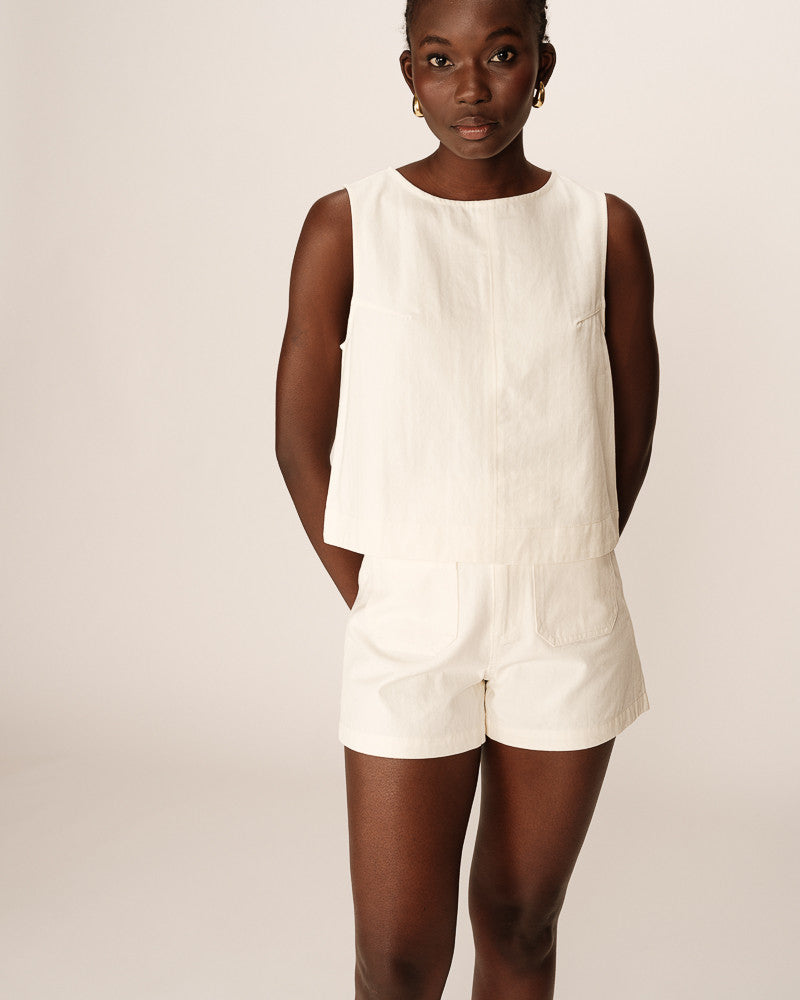 Ecru Cotton Pino Top