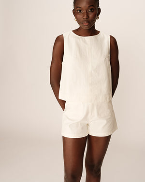 Ecru Cotton Pino Top