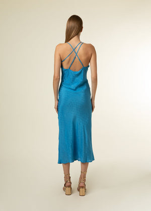 Meline Azur Silky Dress