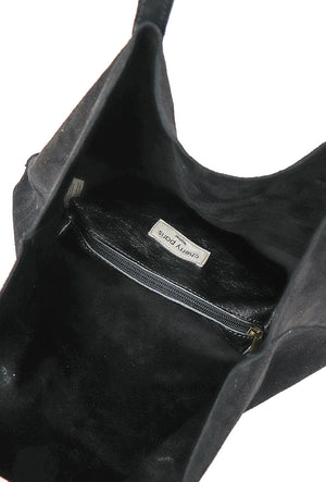 Made in Italy 100% cowhide suede tote bag- Designed in Paris