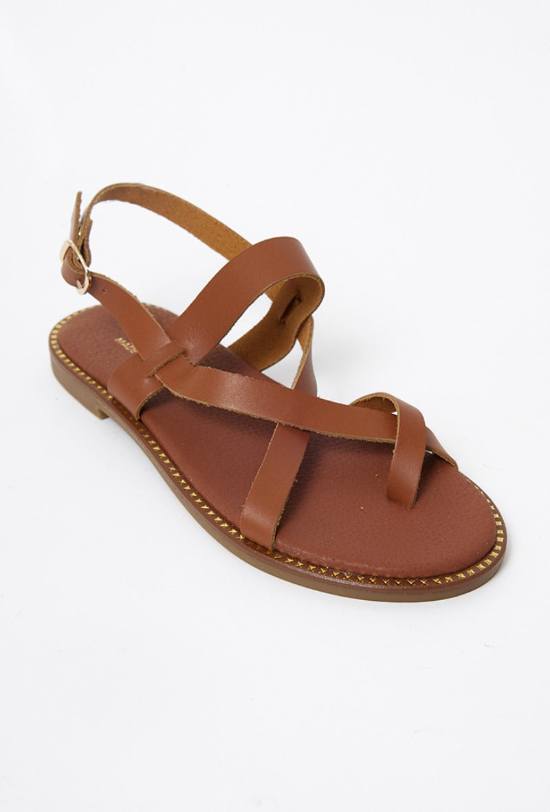 100% Leather Sandals - Designed in Paris/ Made in Greece