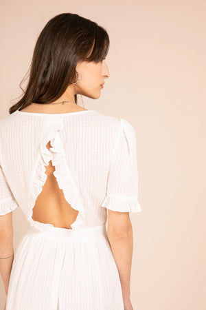 Open Back Midi cotton dress