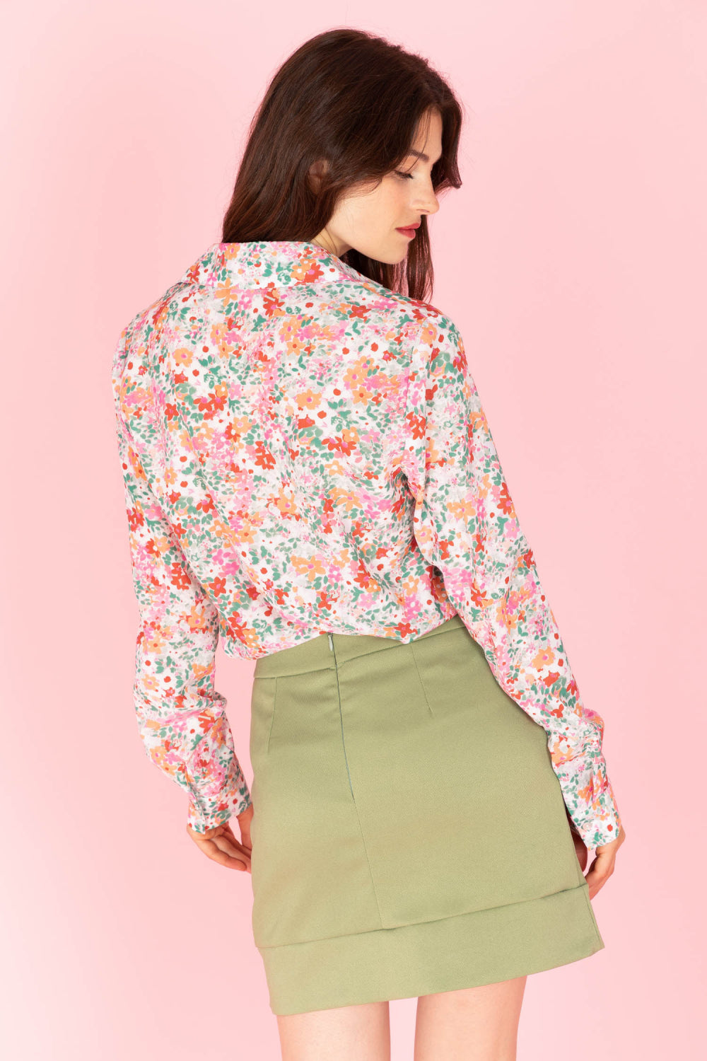 Alina floral rose and green Blouse